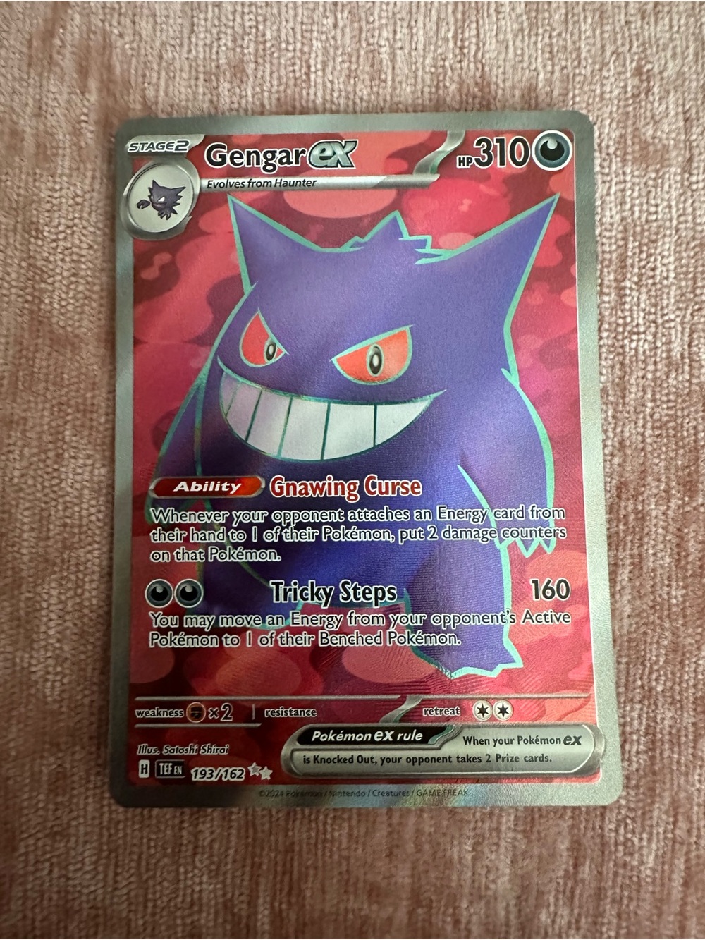 Pokemon Gengar ex - 193/162 - SV05: Temporal Forces (TEF)